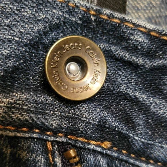 Men's Calvin Klein Slim bootcut Jeans dark Wash Waist 36 Inseam 30 - Picture 8 of 11